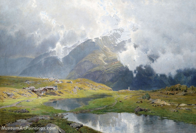 Mountain Landscape by Carl Julius Emil Ludwig