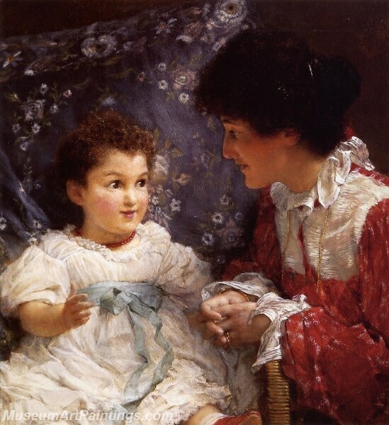 Mrs George Lewis and Her Daughter Elizabeth Painting