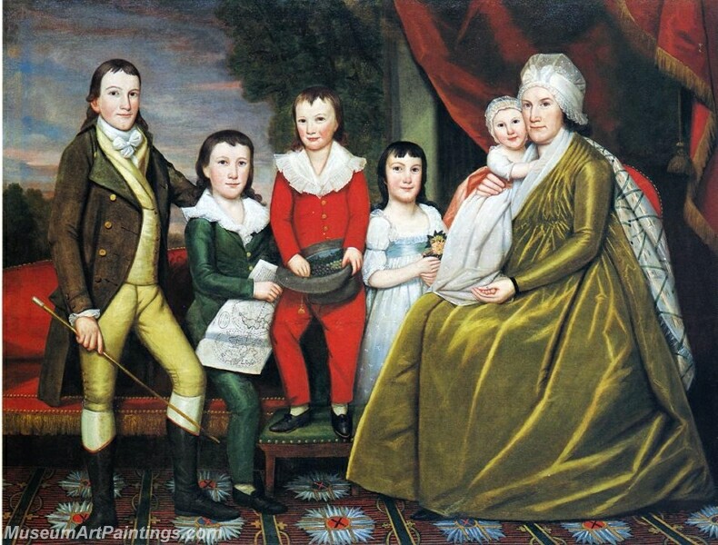 Mrs Noah Smith and Her Children Painting