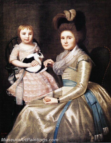 Mrs William Taylor and Son Daniel Painting