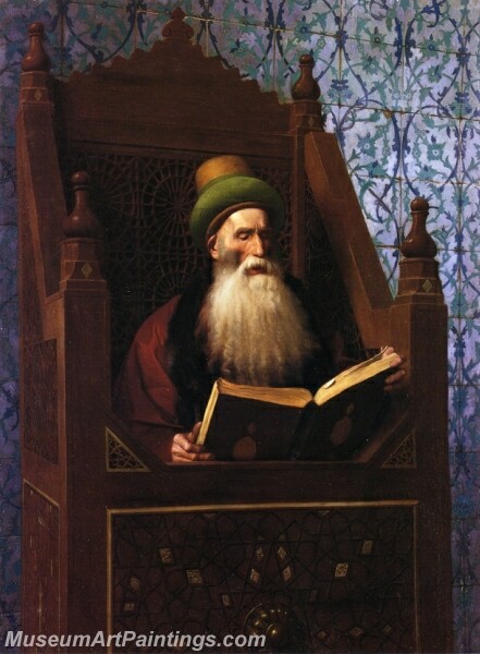 Mufti Reading in His Prayer Stool Painting