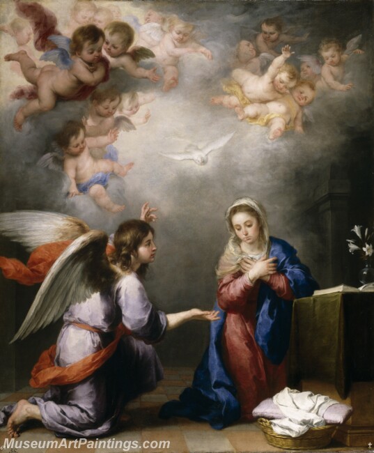 Murillo Bartolome Esteban La Anunciacion Painting