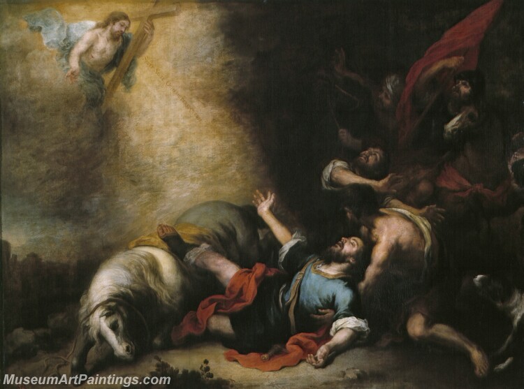 Murillo Bartolome Esteban La conversion de San Pablo Painting