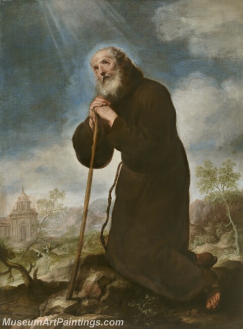 Murillo Bartolome Esteban San Francisco de Paula Painting