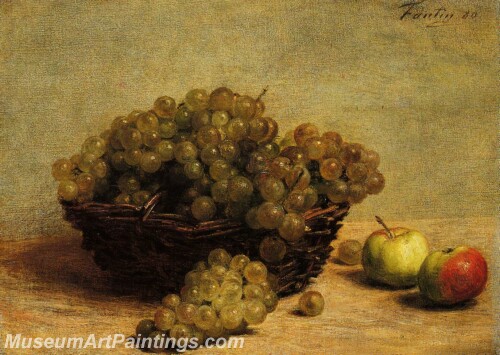 Nature Morte Raisin et Pommes dApi Painting