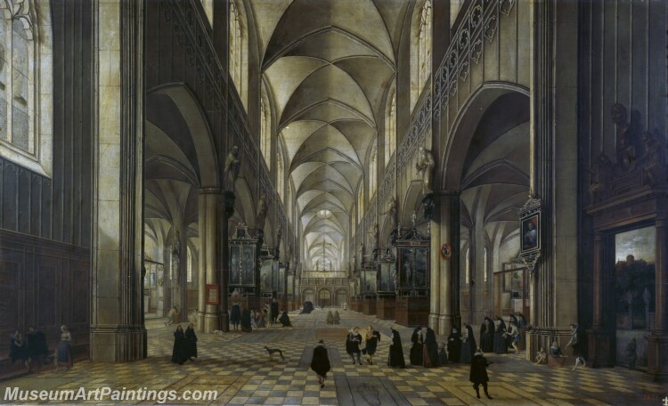 Neefs Pieter I Iglesia de Flandes La misa Painting