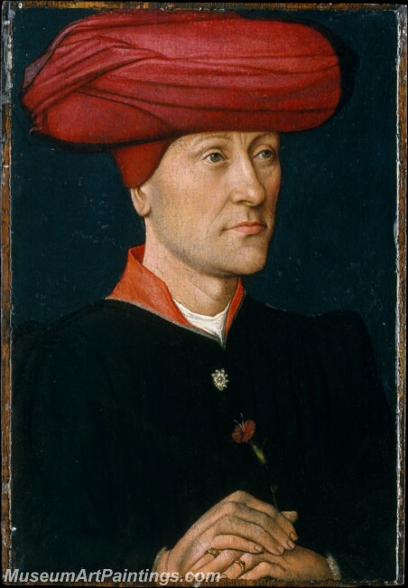 Netherlandish Painter Portrait of a Man in a Turban Painting