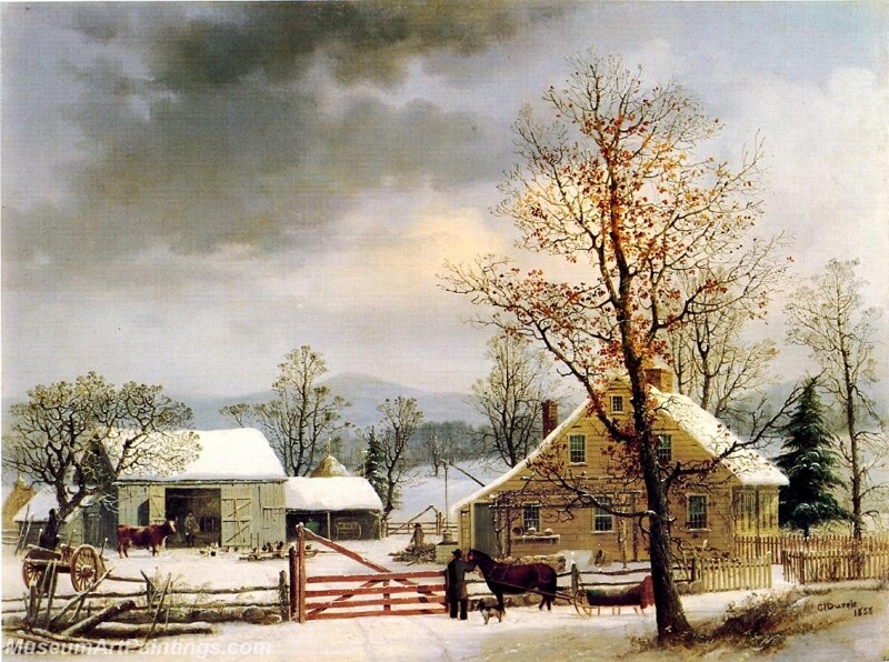 New England Winter Scene Painting