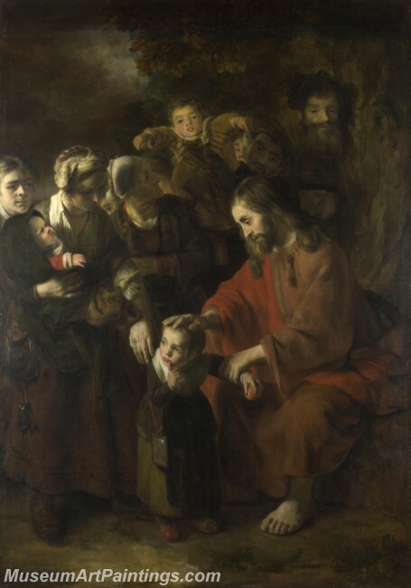 Nicolaes Maes Christ blessing Children Painting