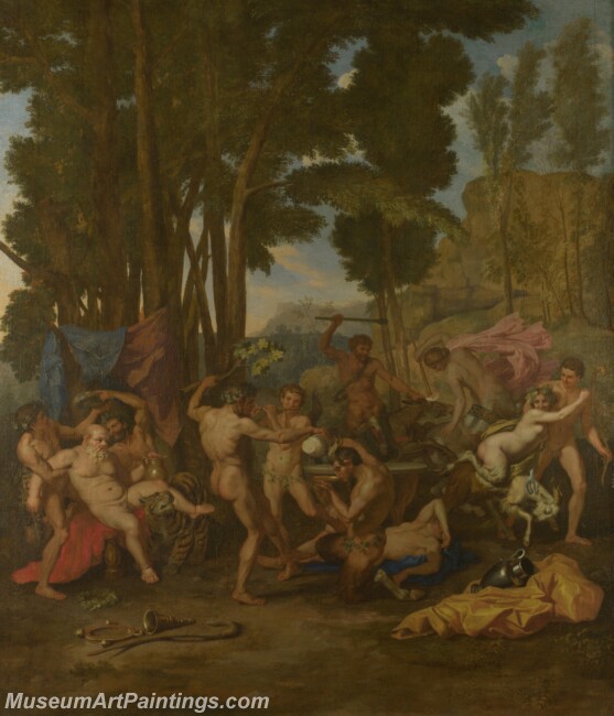 Nicolas Poussin The Triumph of Silenus Painting