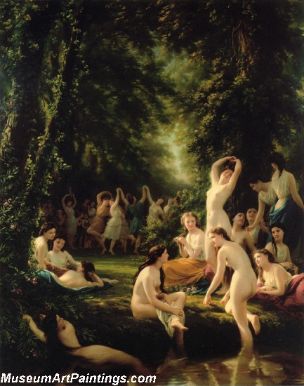 Nude Painting La Reine Bacchanal by Fritz Zuber Buhler