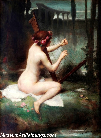 Nude Painting The Harp Player