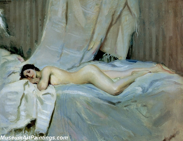 Nude Painting Young Woman in Open Light