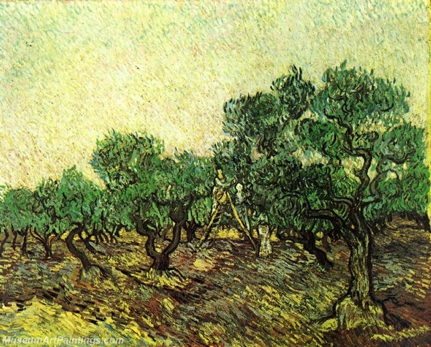 Olive Picking Painting