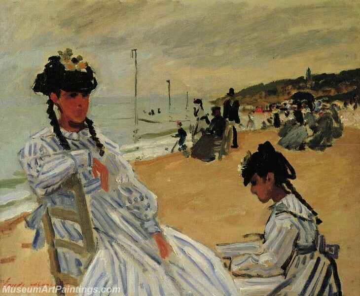 On the Beach at Trouville Painting