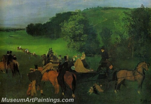 On the Racecourse Painting