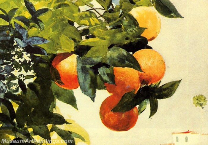 Oranges on a Branch Painting