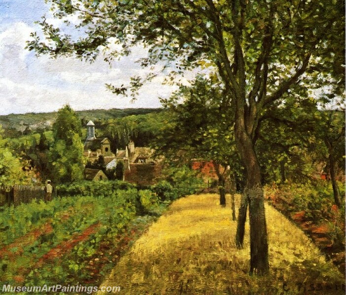 Orchards at Louveciennes Painting