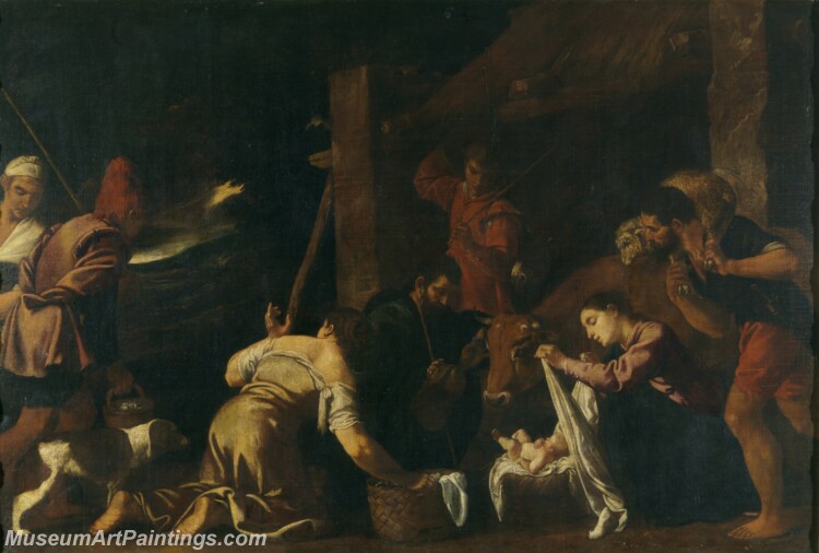 Orrente Pedro de Adoracion de los pastores Painting