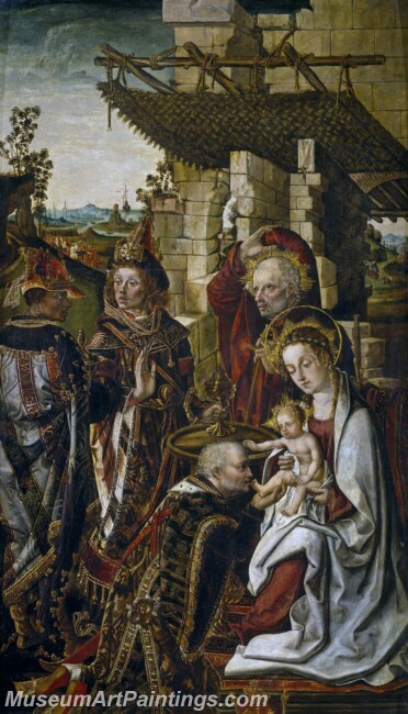 Osona Francisco de Osona Rodrigo de Adoracion de los Reyes Magos Painting