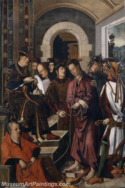 Osona Francisco de Osona Rodrigo de Cristo ante Pilatos Painting