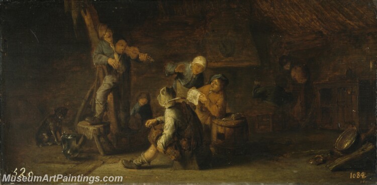 Ostade Adriaen van Concierto rústico Painting