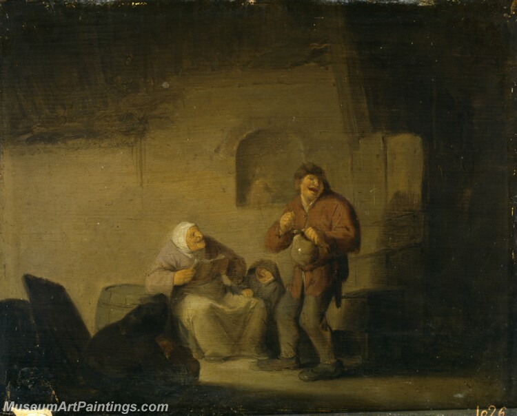 Ostade Adriaen van La lectura Painting