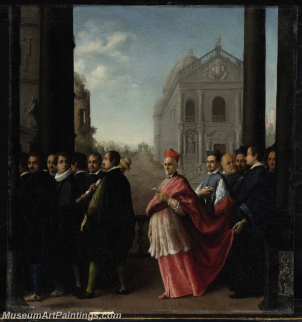 Ottavio Leoni A Cardinals Procession Painting