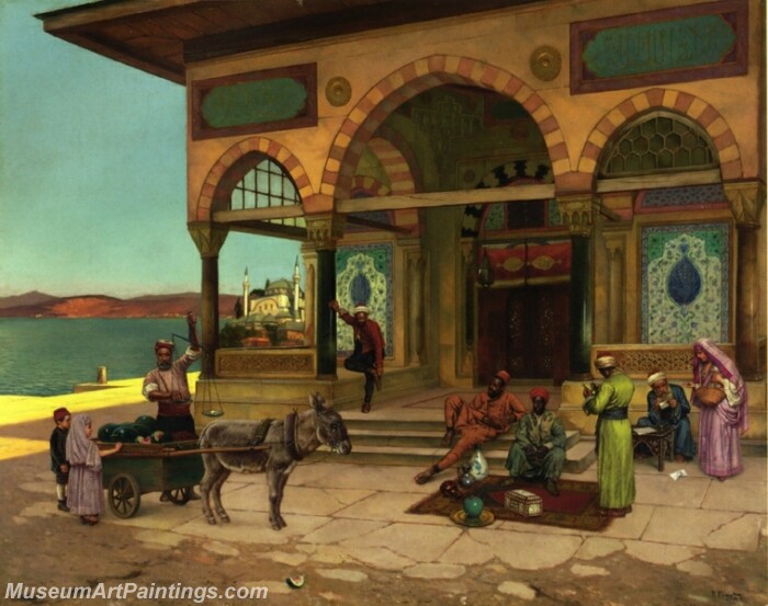 Outside the Selim Tabe Constantinople Painting