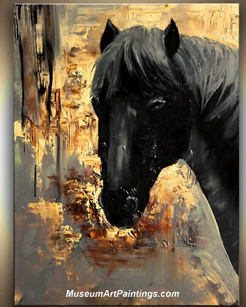 Palette Knife Painting Abstract Horse 001