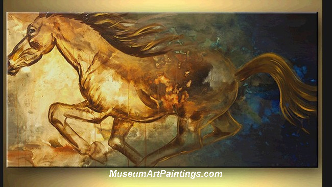 Palette Knife Painting Abstract Horse 002