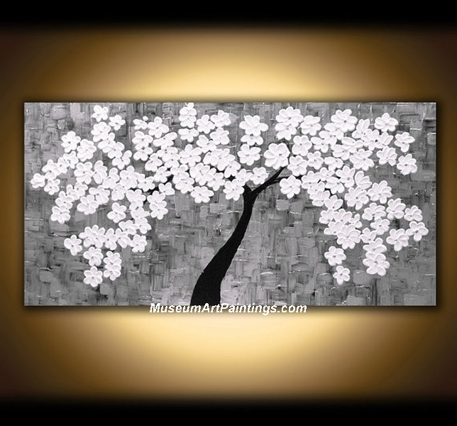 Palette Knife Painting Flower Tree 001