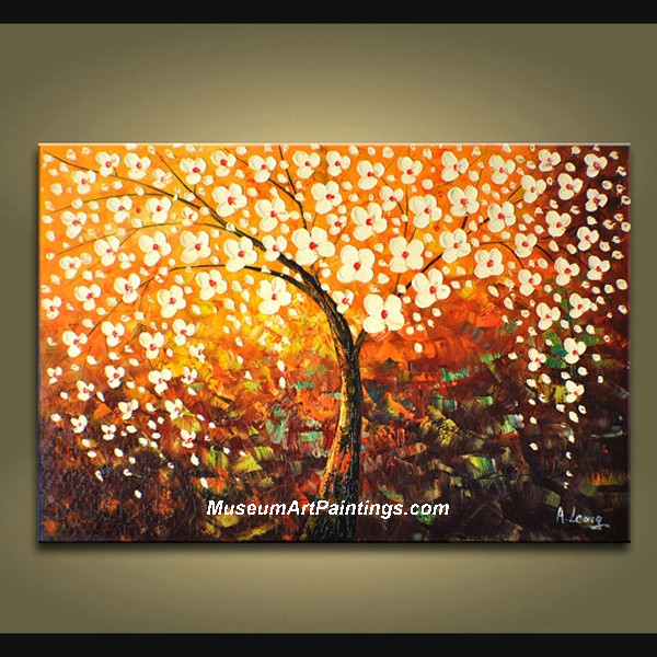 Thick Paint #004 / Acrylic / Palette Knife Painting Flower Tree