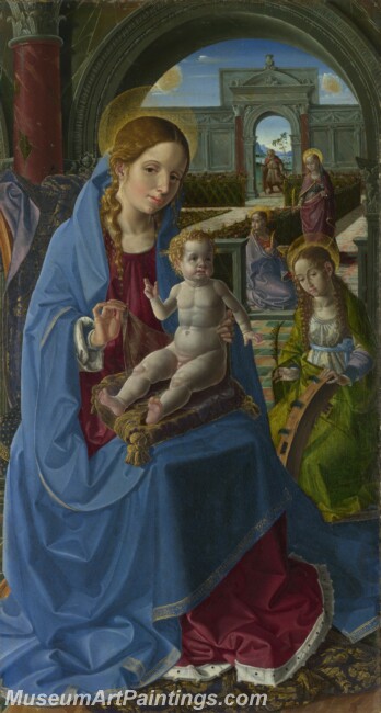 Paolo da San Leocadio The Virgin and Child with Saints Painting