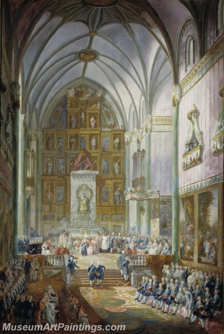 Paret y Alcazar Luis Jura de Fernando VII como principe de Asturias Painting