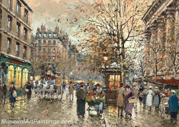 Paris Street Scene Paintings PMP10