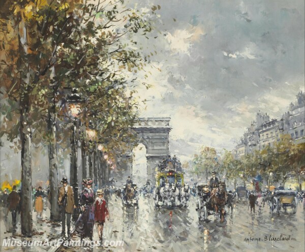 Paris Street Scene Paintings PMP100