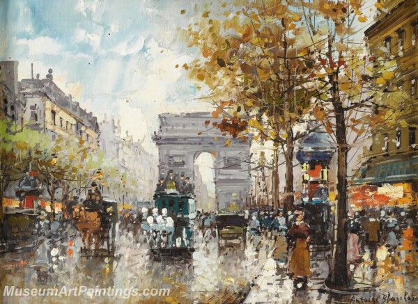 Paris Street Scene Paintings PMP104