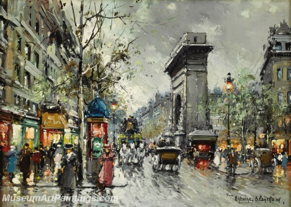 Paris Street Scene Paintings PMP105