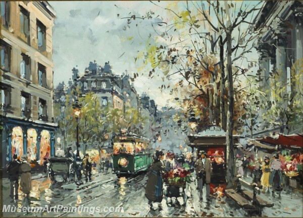 Paris Street Scene Paintings PMP106