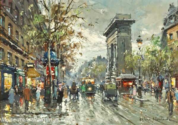 Paris Street Scene Paintings PMP112