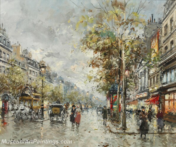 Paris Street Scene Paintings PMP16