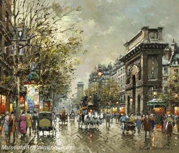 Paris Street Scene Paintings PMP20