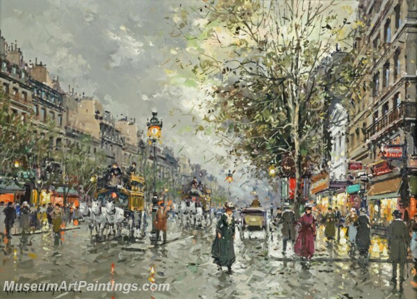 Paris Street Scene Paintings PMP24