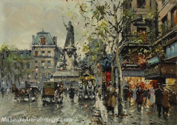 Paris Street Scene Paintings PMP3