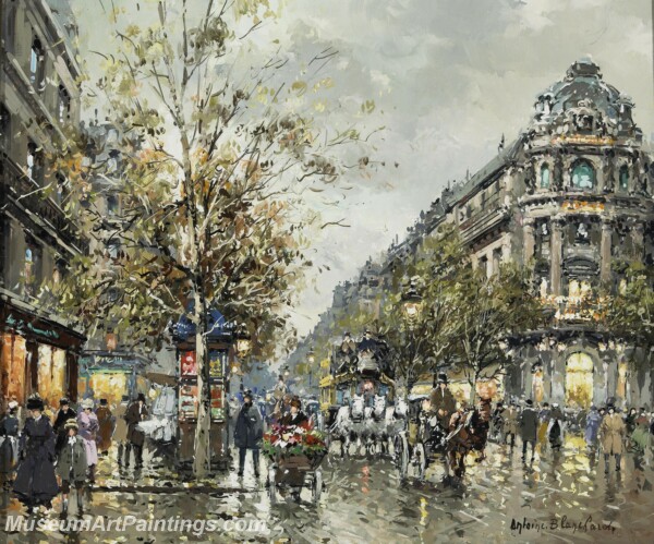 Paris Street Scene Paintings PMP30