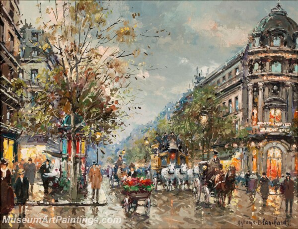 Paris Street Scene Paintings PMP32