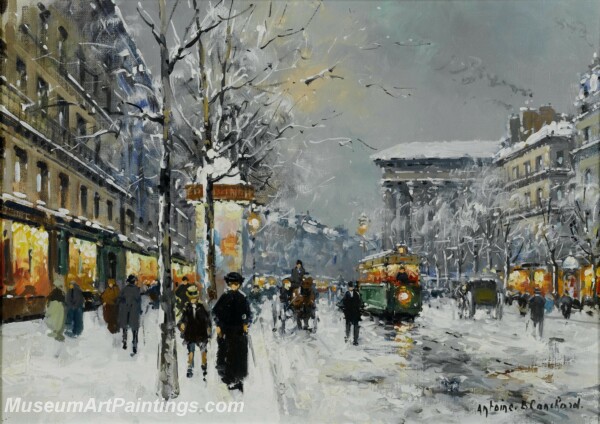 Paris Street Scene Paintings PMP33