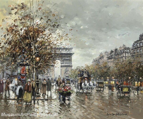 Paris Street Scene Paintings PMP34