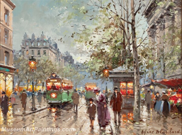Paris Street Scene Paintings PMP36